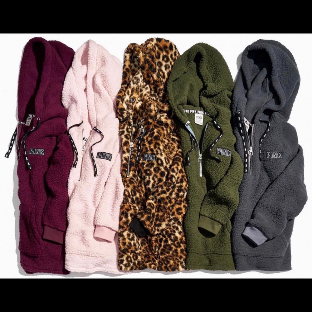 VS Pink Sherpa hoodies
